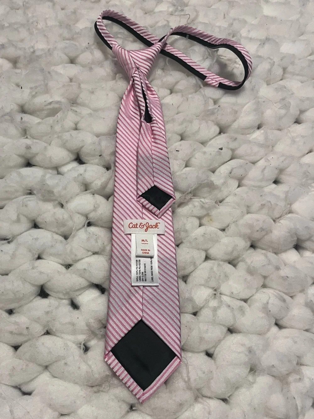 Cat & Jack Pink Striped Kids Neck Tie